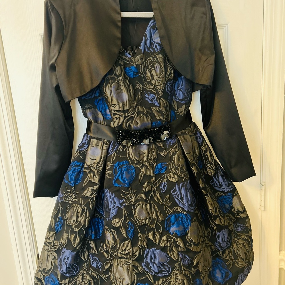 Richie Freeman for Terri Jon Cocktail Dress, with Satin Bolero Jacket